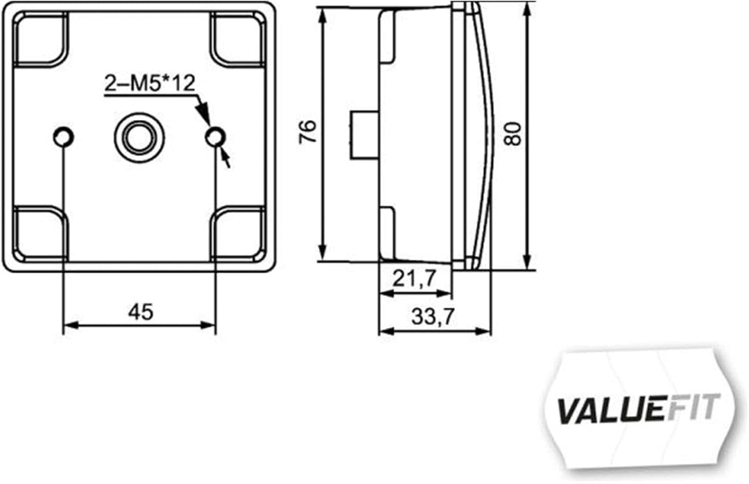 HELLA - Heckleuchte - Valuefit - LED - 12V - Anbau/geschraubt - Lichtscheibenfarbe: transparent - St