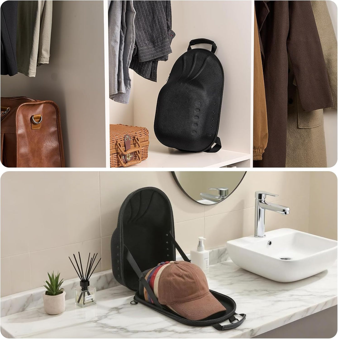 ProCase Baseball Cap Organizer Kappen Reise Case Hat Carrier Aufbewahrungstasche für 6-7 Caps Huthal