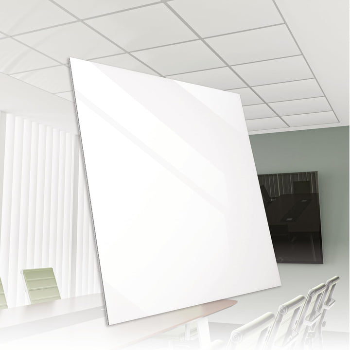 HEXIM Rasterdeckenplatte 62x62cm (20 Platten) Kunststoff Deckenplatte weiss glanz schwer entflammbar