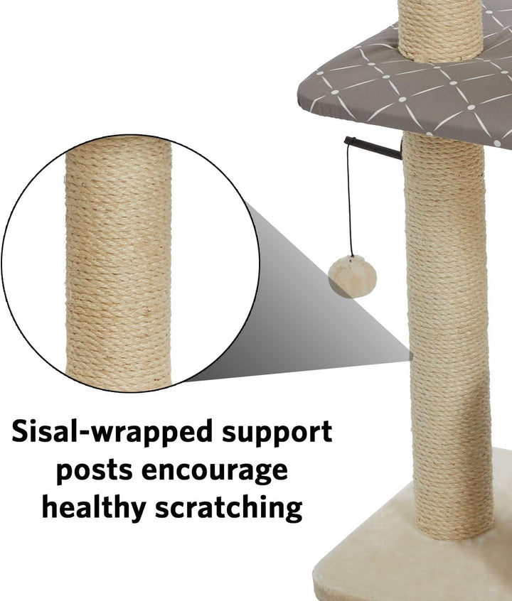 Midwest Homes for Pets Kratzbaum, Modell 138T-MRD, Tower-Katzenmöbel, 5 Ebenen, mit Sisal umwickelte