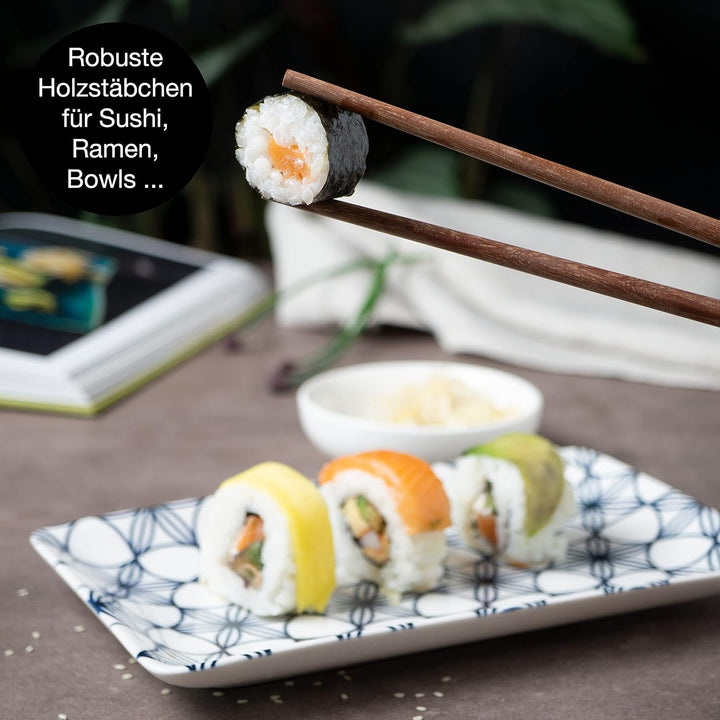 Moritz &amp; Moritz Sushi Geschirr Set für 2 Personen - 10 Teile - Sushi Servierset mit 2x Sushi-Teller,