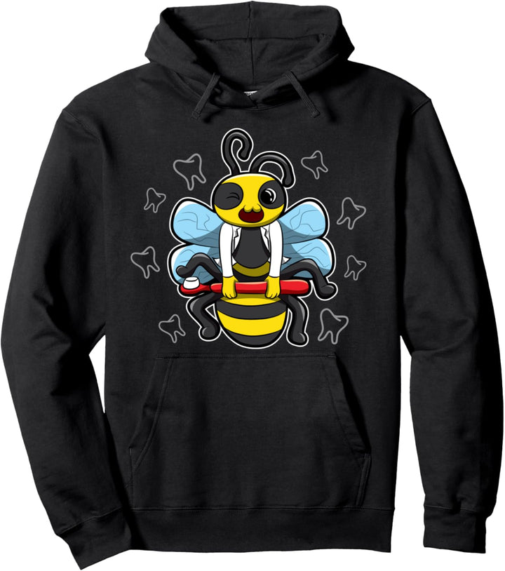 Bienen putzen sich gerne die Zähne - Lustiges Zahnarzttier Pullover Hoodie