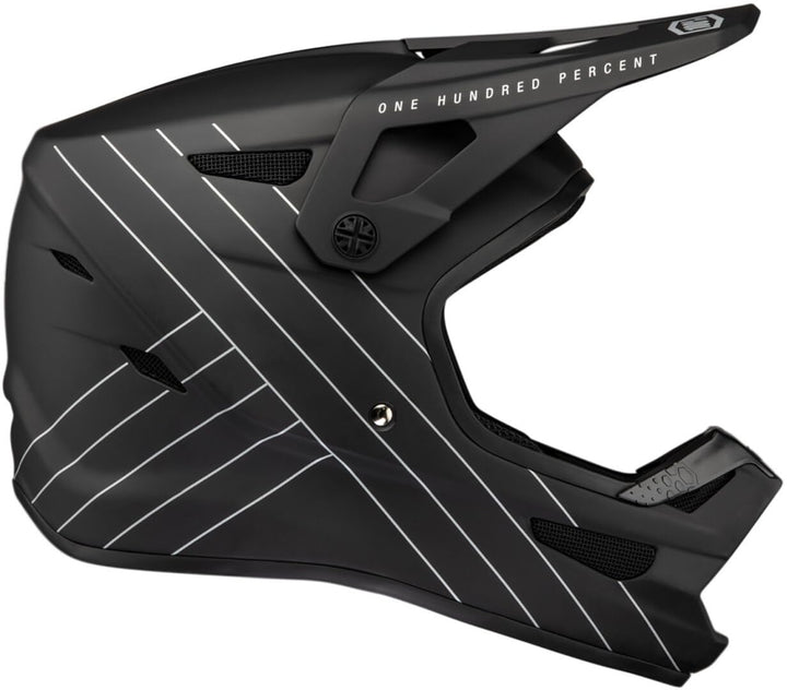100% Downhill MTB-Helm Status Schwarz Schwarz S, Schwarz S