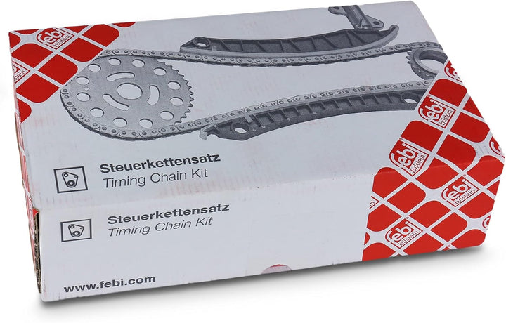 febi bilstein 30349 Steuerkettensatz für Nockenwelle, mit Gleitschienen und Kettenspanner , 1 Stück