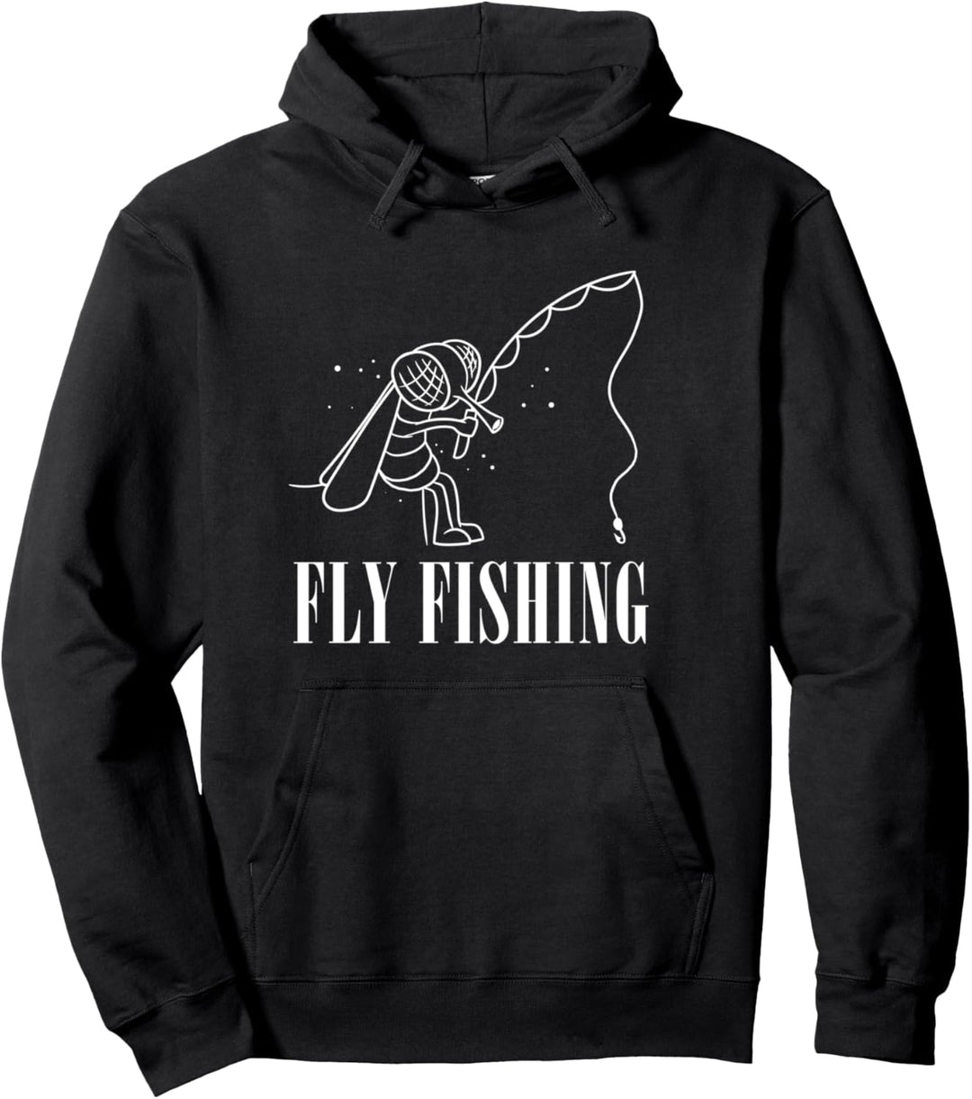 Fliegenfischen Fliege Angler Fischer Angeln Pullover Hoodie