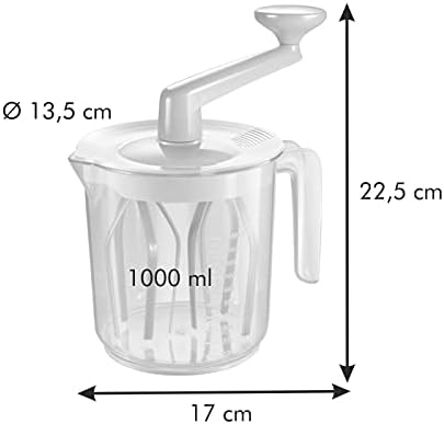 Tescoma Mechanischer Handrührer DELÍCIA 1000 ml, Weiss / Gelb