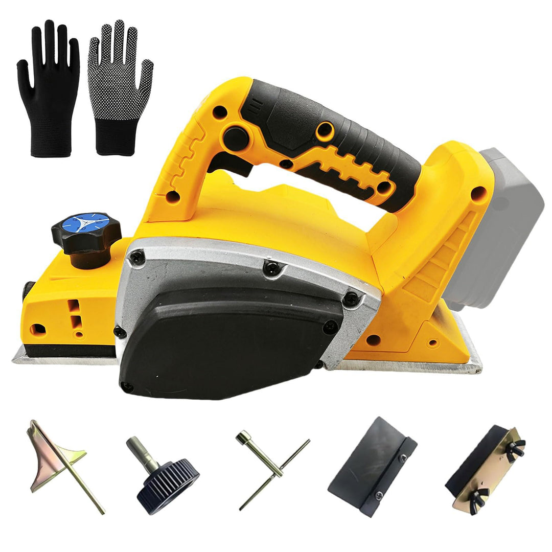 Akku Elektrohobel Kompatibel mit Dewalt 20V, Akku-Hobel Holz 16500RPM Bürstenlose Elektrohobe Hobelb