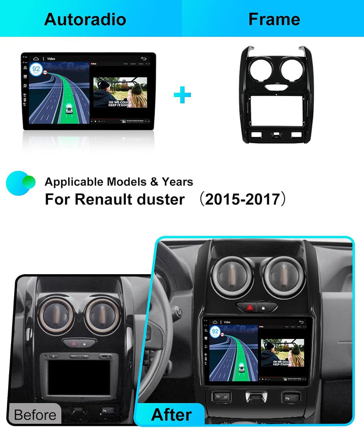 JOYX Android 12 IPS Autoradio Passt für Renault duster (2015-2017) - Eingebautes CarPlay Android Aut