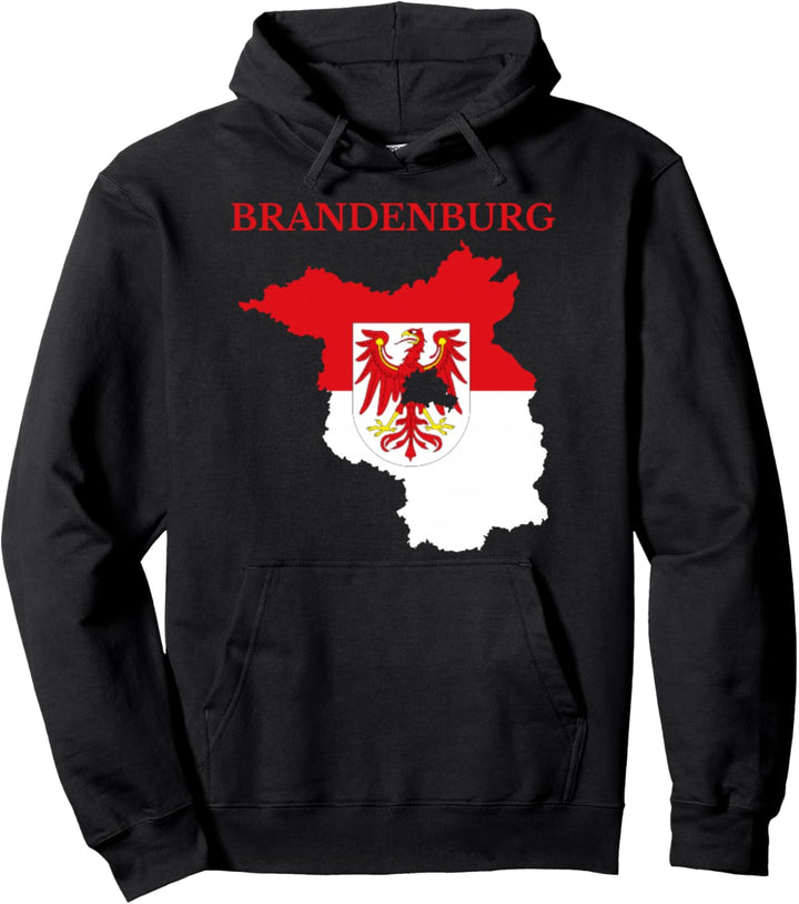 Brandenburg Landkarte Flagge Deutschland Pullover Hoodie