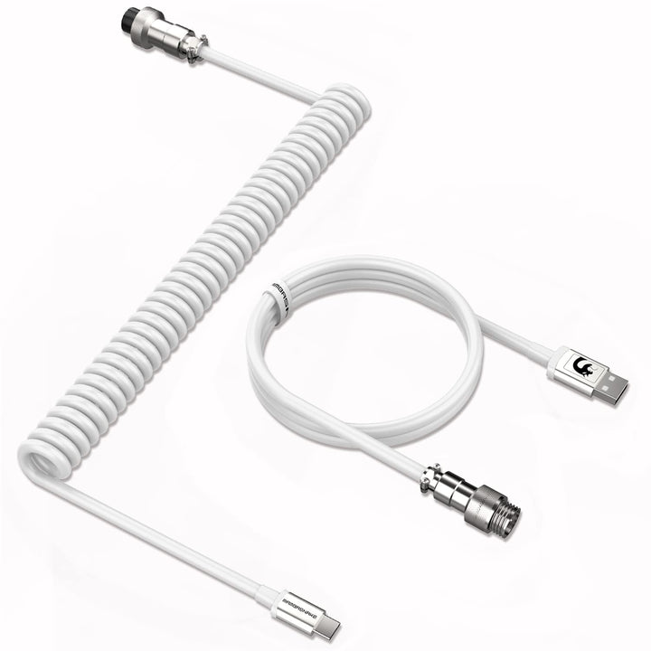 MAMBASNAKE C01 Spiral Tastaturkabel, Pro Custom Coiled USB C Kabel für Mechanische Tastatur, Typ C a