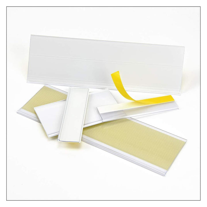 Selbstklebende Etikettenhalter für Einstecketiketten 100 mm Breit/Tickethalter/Etiketten Halter (57
