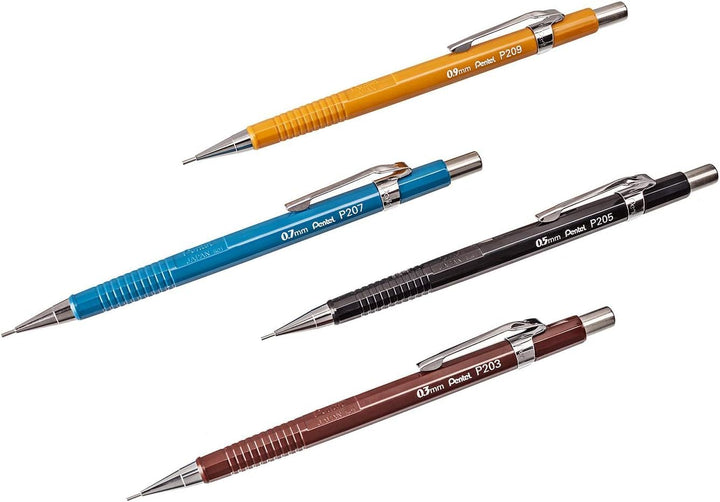 Pentel P205-A Druckbleistift 0,5 mm, HB, schwarz, 12er Packung
