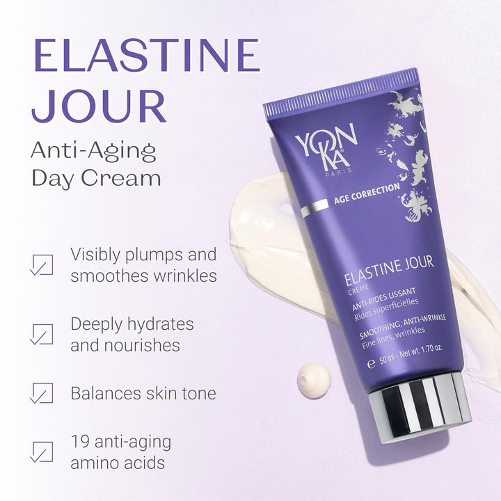 Yon-Ka Elastine Jour Cream 50 ml – Anti-Aging-Feuchtigkeits-Tagescreme für das Gesicht, mit Vitamin