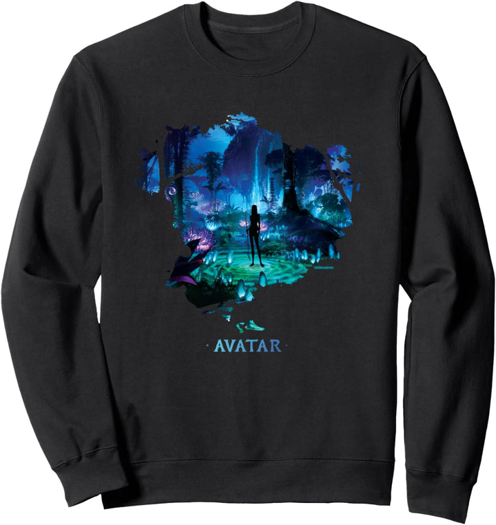 Avatar Na’vi in Pandora Jungle at Night with Logo Sweatshirt