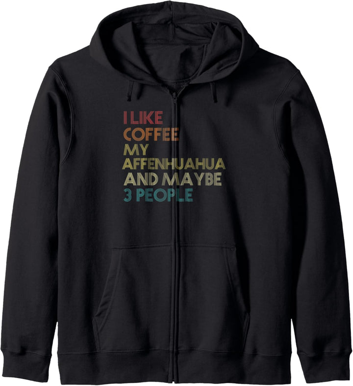 Affenhuahua Dog Owner Coffee Lovers Quote Gift Vintage Retro Kapuzenjacke