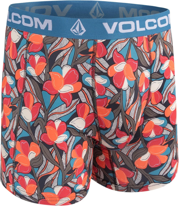 Volcom Herren Volcom Boxer Briefs Boxershorts (4er Pack) M Mehrfarbig/Hellblau/Schwarz/Hellgrün, M M