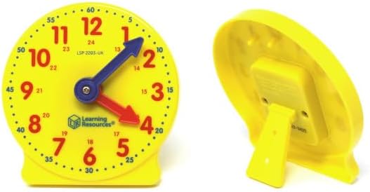 Learning Resources Big Time Mini-Lernuhren, ab 5 Jahren, 6 farbcodierte Lernuhren mit Zahnrädern, fö