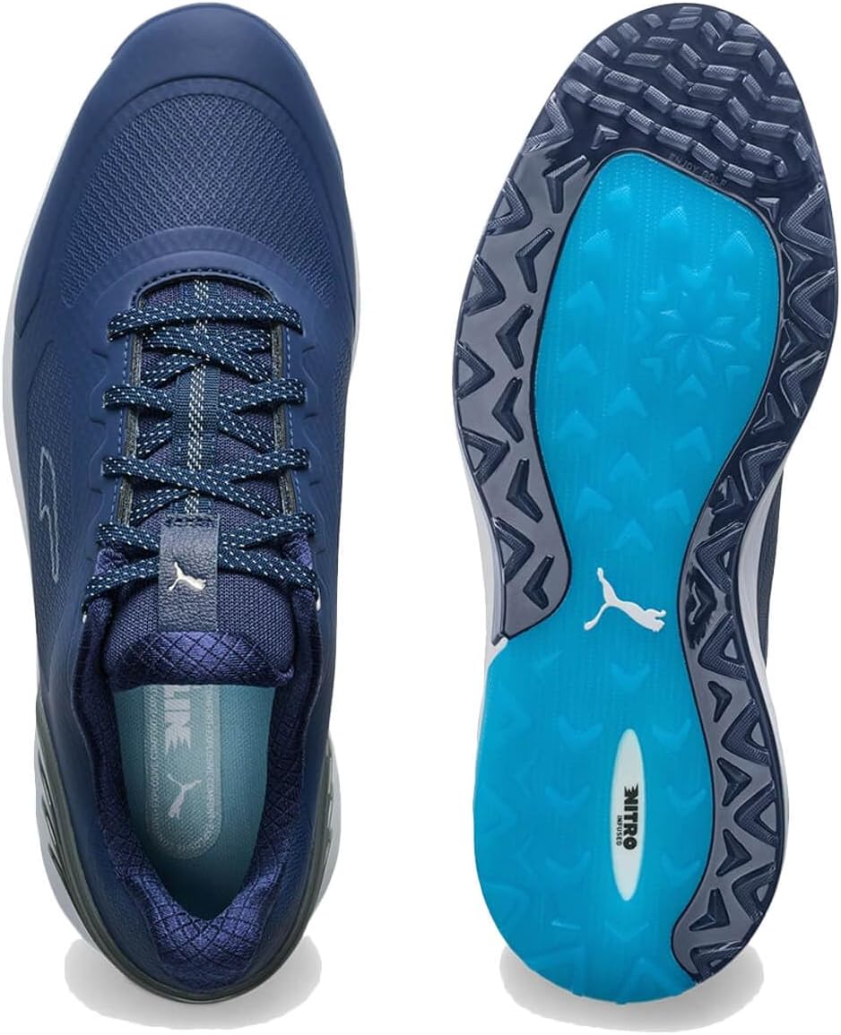 PUMA Herren Alphacat Nitro Golfschuh 39 EU Puma Navy Quiet Shade Speed Blue, 39 EU Puma Navy Quiet S