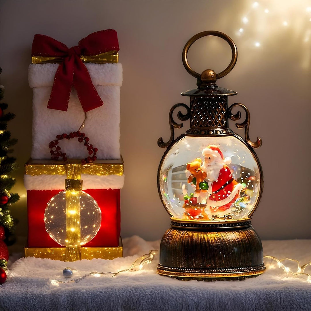 Leuchtende Weihnachtskugel,Partyszene Requisiten | Weihnachts Schneekugel Laterne Glitzerdekoration