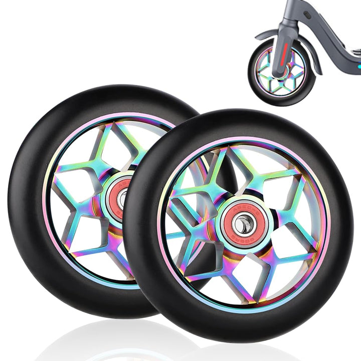 2 Stück 110mm Stunt Scooter Reifen, Stunt Scooter Rollen mit ABEC, 9 Kugellager, Ersatzräder für Sco
