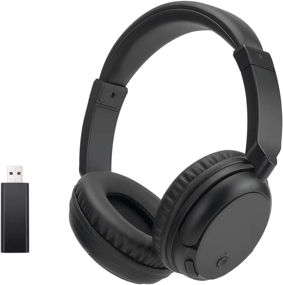 Bluetooth Funkkopfhörer mit USB Sender, Bluetooth5.3 Kopfhörer Kabellos TV Headset, Einziehbarer Kop
