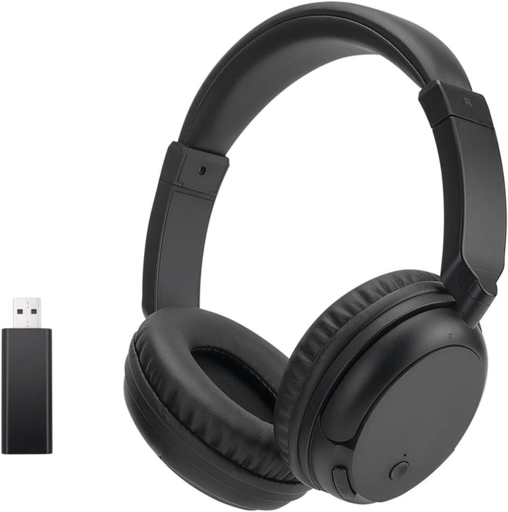 Bluetooth Funkkopfhörer mit USB Sender, Bluetooth5.3 Kopfhörer Kabellos TV Headset, Einziehbarer Kop
