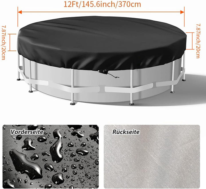 Poolabdeckung FüR Stock Tank Pool, 420 D Oxford-Stoffpoolplane Und Pool Abdeckplane, Uv-Schutz Pool