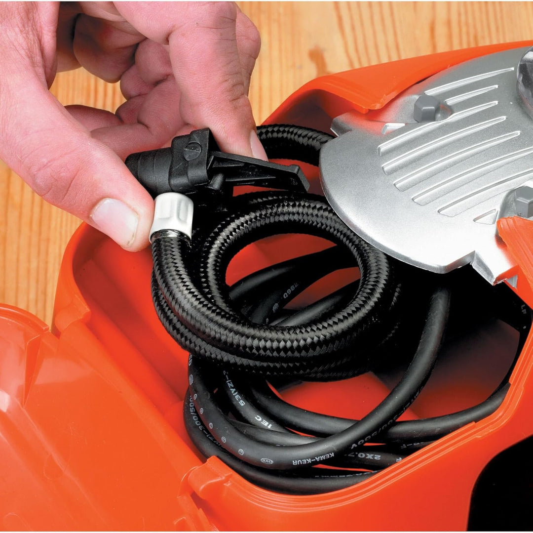 Black+Decker Kompressor (11 bar / 160PSI, Luftpumpe, digitale Druckeinstellung, Kabelfächer, beleuch