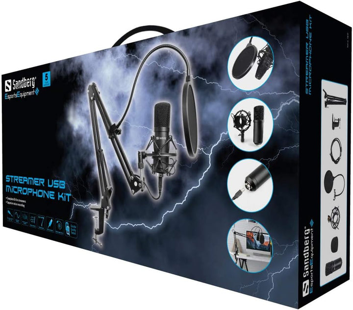 Sandberg Streamer USB Mikrofon Kit