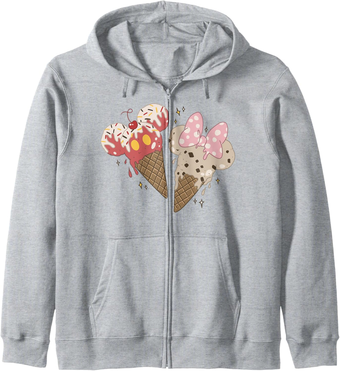 Disney Mickey And Friends Mickey &amp; Minnie Ice Cream Cones Kapuzenjacke
