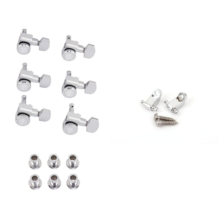Fender Schaller Locking Mechaniken &amp; FENSTRINGGUIDES String Guides Set%22American Standard chrom%22,