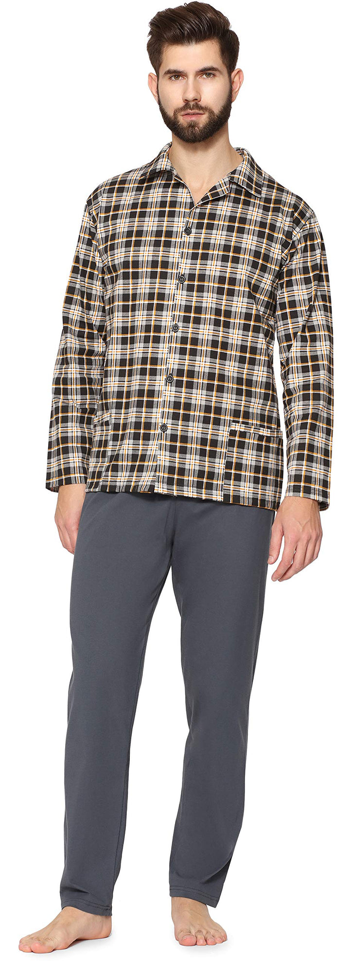 Timone Herren Schlafanzug TITR1008/1009/788 XXL Kariert-1c, XXL Kariert-1c