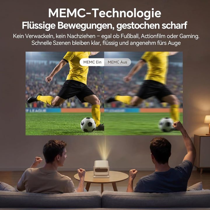WANBO Vali 1 Pro Smart Beamer Heimkino Official Google TV 14/Netflix, 4K Unterstützung, MEMC HDR10,