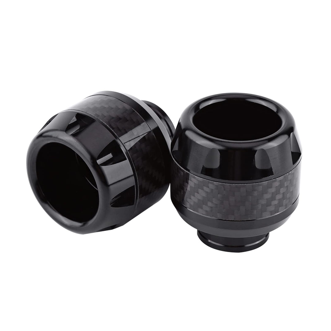 Motorrad Sturzschutz, Qiilu Kohlefaser Motorrad Gabel Rahmen Sliders Crash Protection(Swarchz)