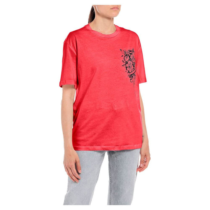 Replay Damen T-Shirt XXS 353 Red, XXS 353 Red