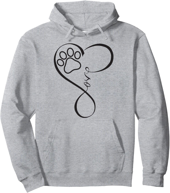 Back Cat Paw Kitten Lover Pawprint Design Kitty Love Cats Pullover Hoodie