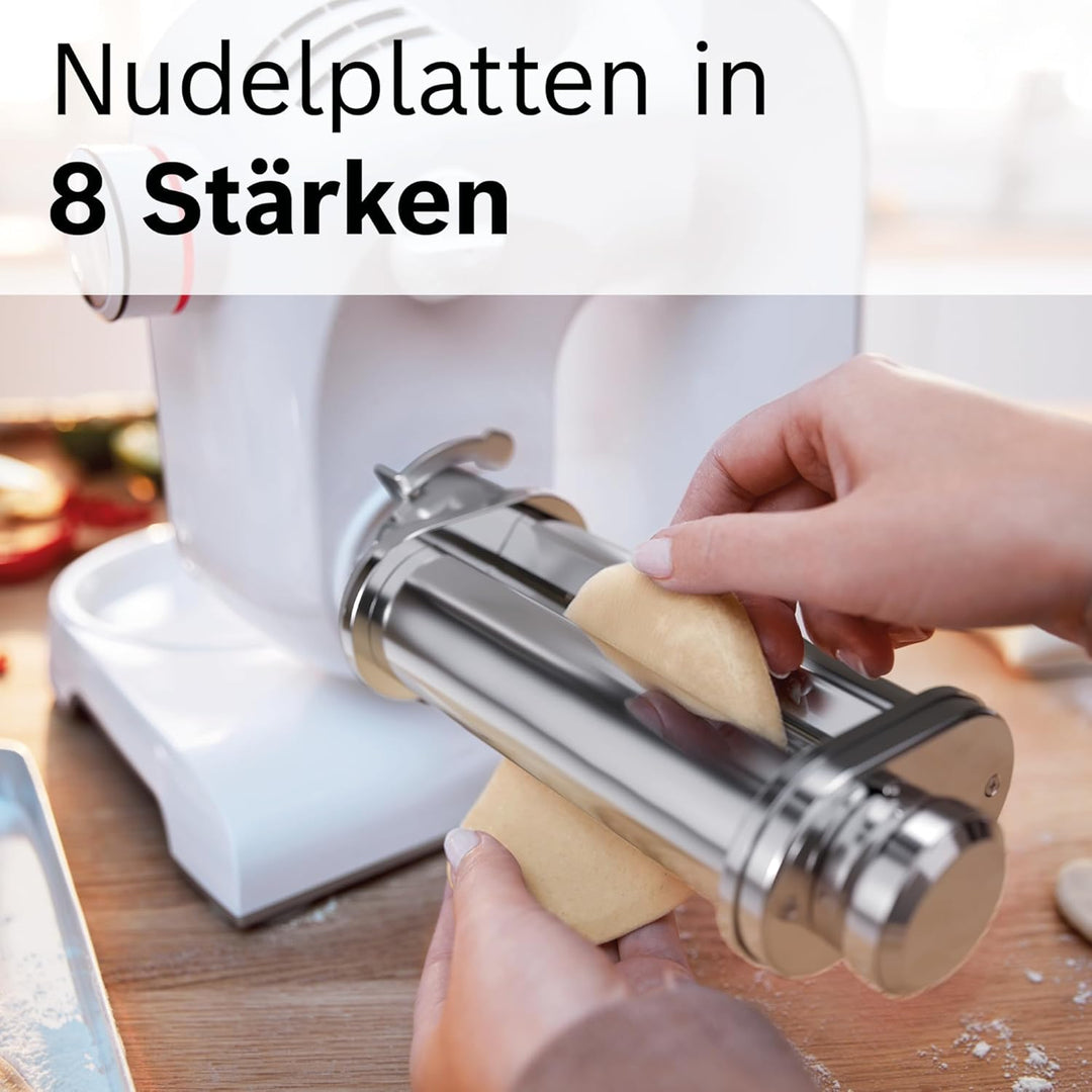 Bosch Pasta Set MUZ5PP1, Zubehör passend für Küchenmaschine Serie 4, Serie 2, 2 Pastawalzen für Lasa