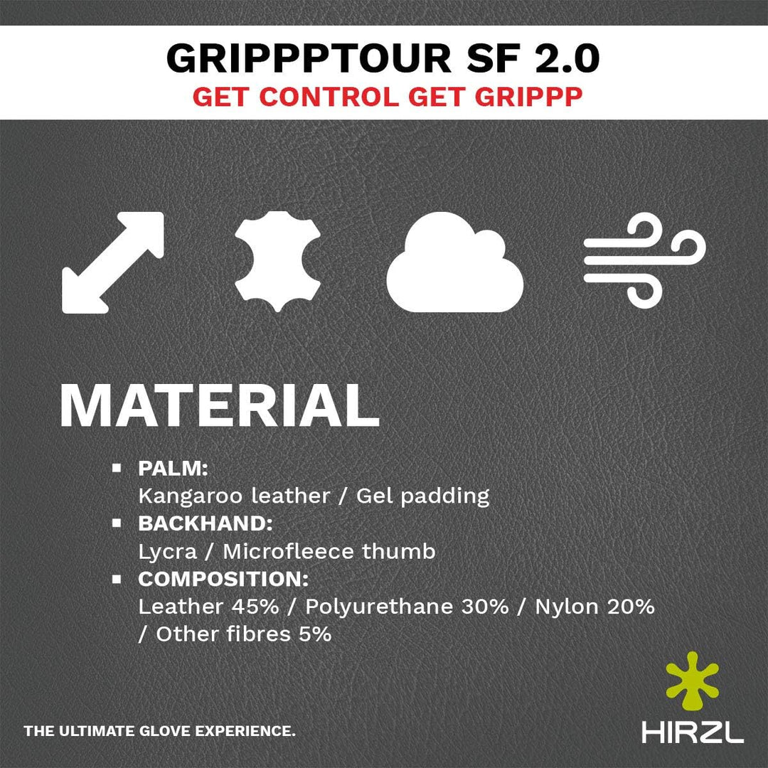 HIRZL GRIPPP Tour SF 2.0, Fahrradhandschuh Unisex Schwarz XXL, Schwarz XXL