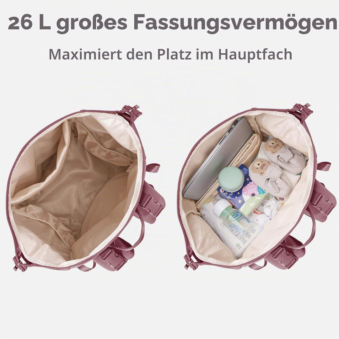CEI-CEI Neopren Wickelrucksack Grosse Wickeltasche für Neugeborene, wasserdichter Reise-Rucksack für