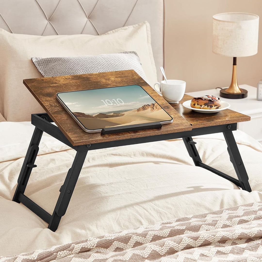 SONGMICS Laptoptisch, Laptopständer, Frühstückstablett, klappbare Beine, für Bett und Sofa, höhenver