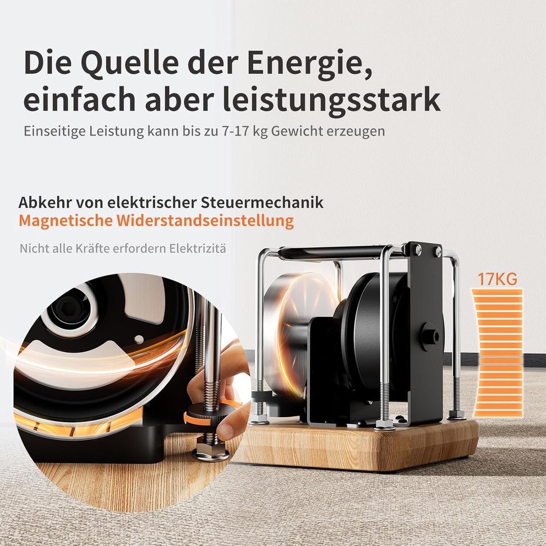 Tragbares Heimfitnessgerät – All-in-One Krafttrainingssystem mit einstellbarem Widerstand (7-17 kg),