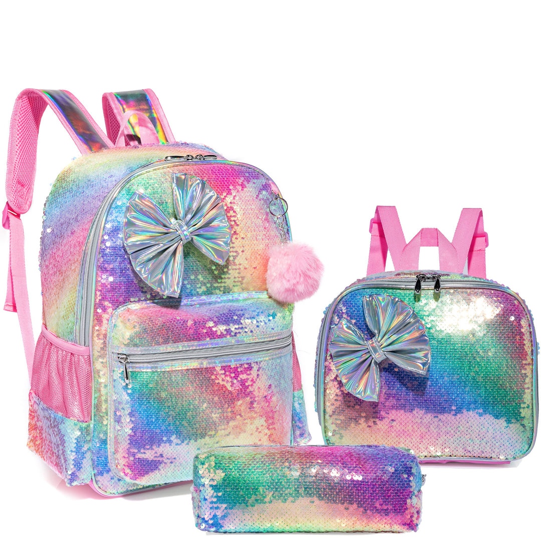 HTgroce Pinker Bogen Schulrucksack Schulranzen Schultasche Sports Rucksack Freizeitrucksack Backpack