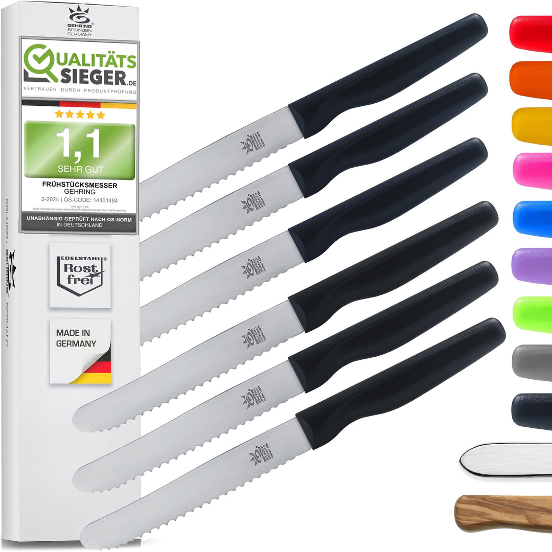 SOLINGEN| Frühstücksmesser Konfigurator- Wellenschliff, rostfreier Edelstahl | Made in Germany, eisg