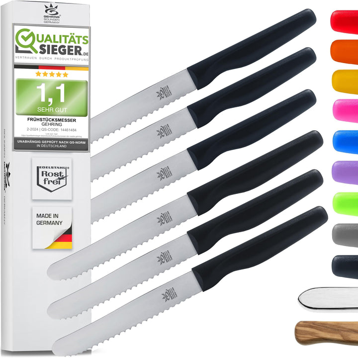 SOLINGEN| Frühstücksmesser Konfigurator- Wellenschliff, rostfreier Edelstahl | Made in Germany, eisg