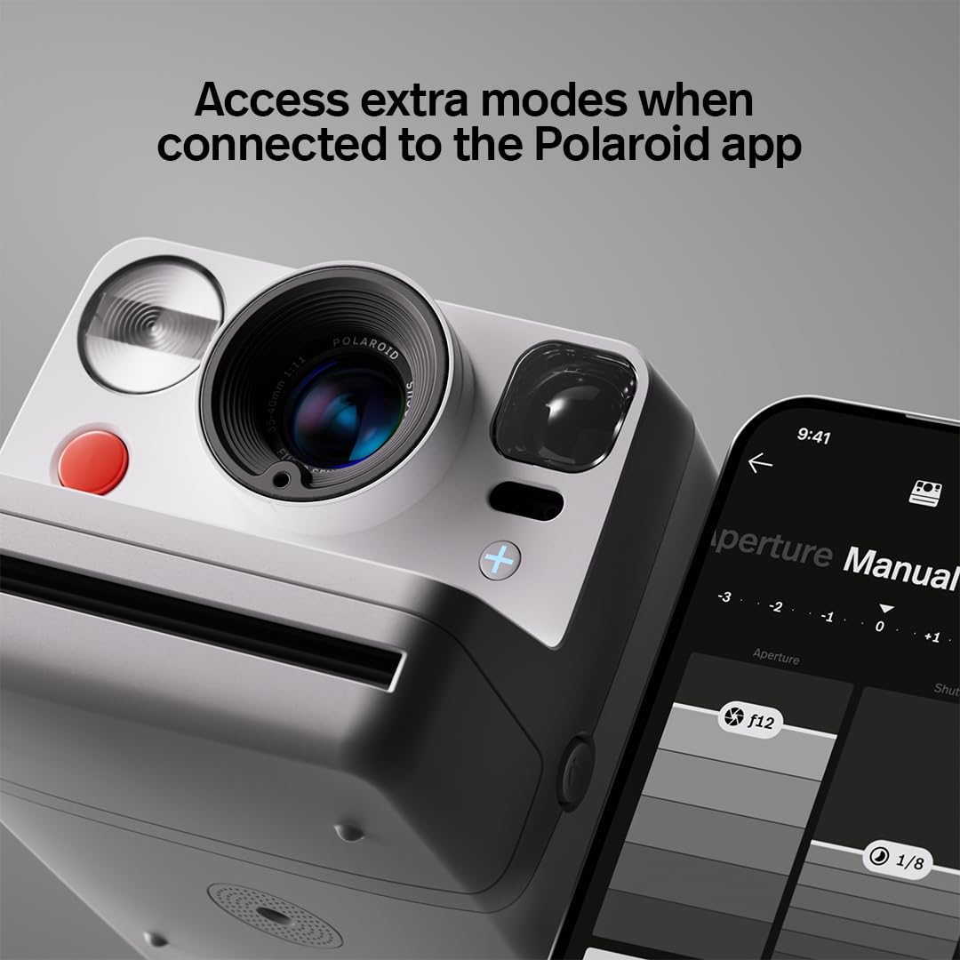 Polaroid – Now+ Generation 3 – Sofortbildkamera mit Bluetooth-Verbindung – Weiss (9161) Kamera Weiss