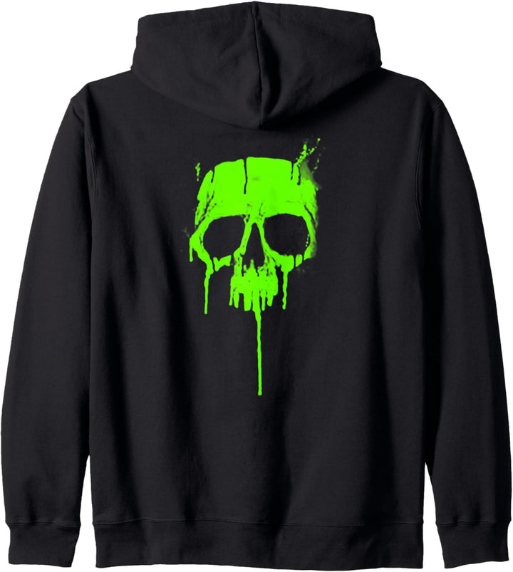Klassisches Metall Graffiti Totenkopf - Tropffarbe Kapuzenjacke
