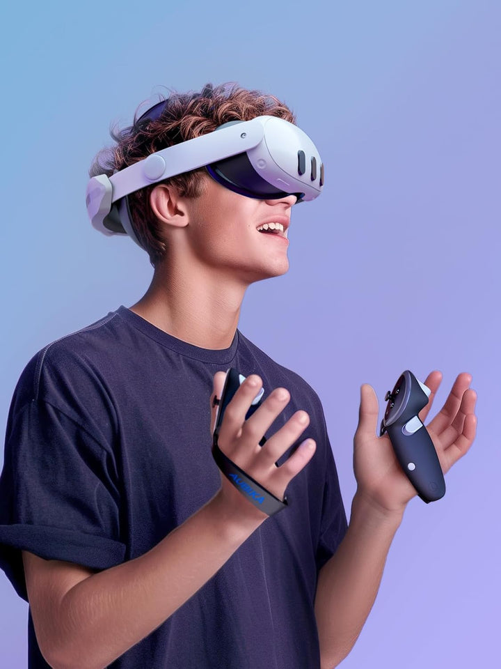 Aubika Wiederaufladbare Controller-Griffabdeckung für Quest 3S, Oculus Quest 3 Griffe Zubehör, mit 2