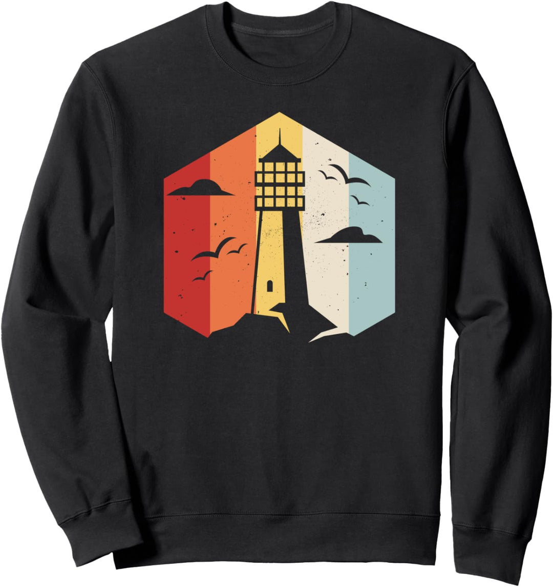 Retro Leuchtturm Küste Hafen Maritim - Vintage Leuchtturm Sweatshirt
