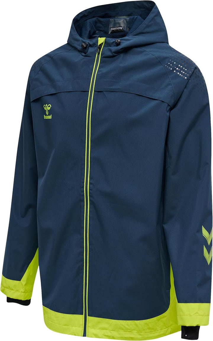 hummel hmlLEAD Allwetterjacke Herren L dunkelblau / gelb, L dunkelblau / gelb