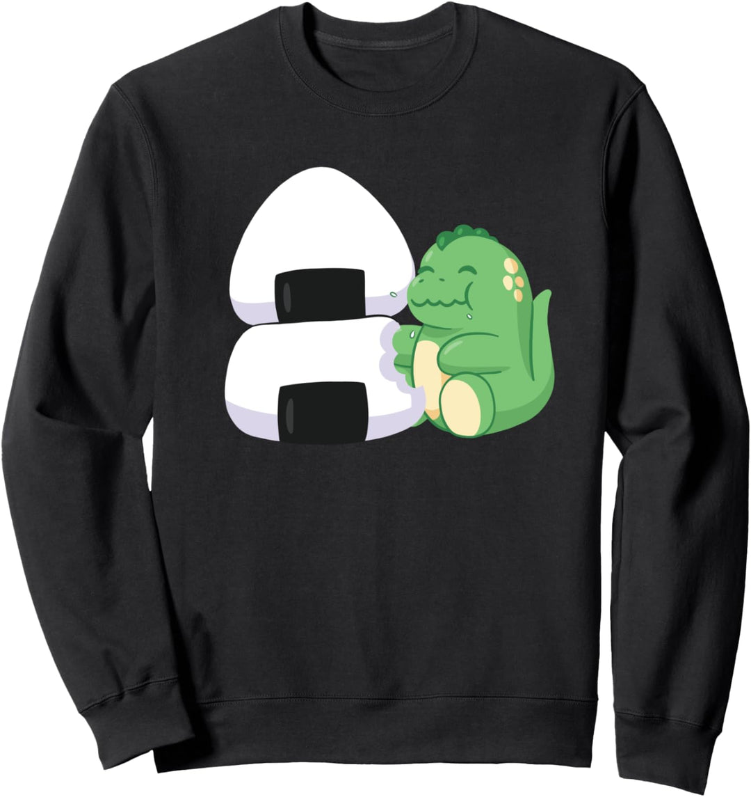 Niedliche Eidechsen-Reiskugeln essen Essen Sushi Sweatshirt
